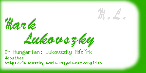 mark lukovszky business card